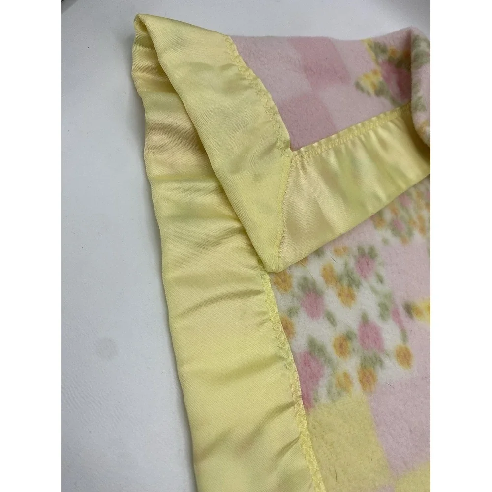 Vintage‎ Lamb Teddy Bear Lovey Satin Trim Security Blanket